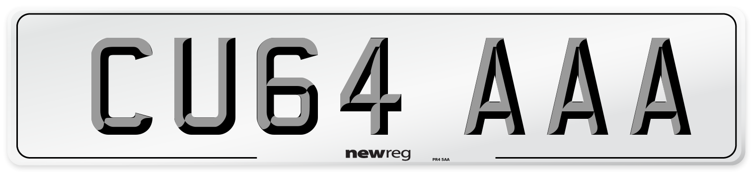 CU64 AAA Number Plate from New Reg